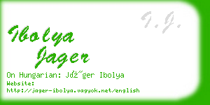 ibolya jager business card